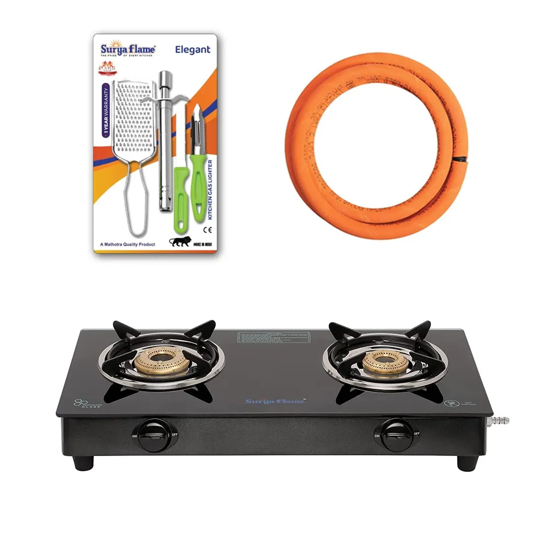 1 SF LPG STOVE 2B LIFESTYLE MS NA..vb|1 SF HOSE PIPE 1.5 MTR..|1 SF SPARK LIGHTER - CHROME (..