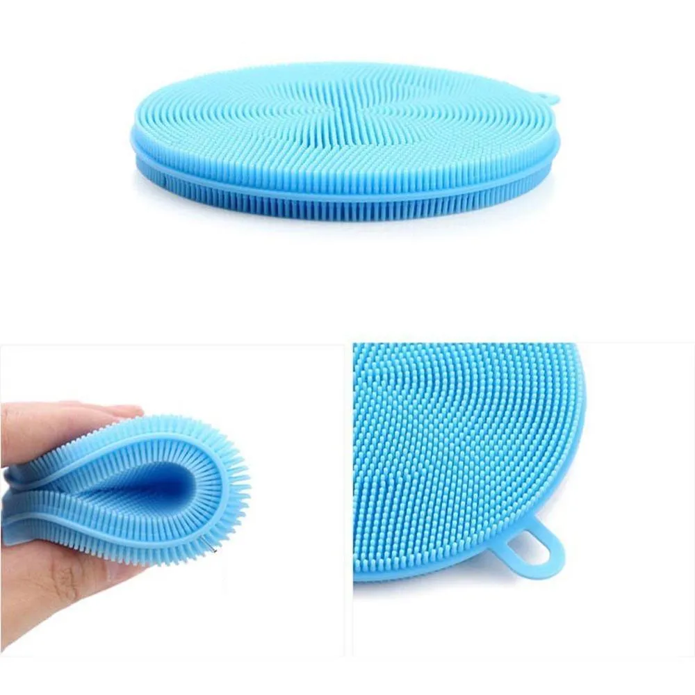 1344 Silicone Dish Scrubber Sponge Mildew Free, Non Stick, Heat Resistant