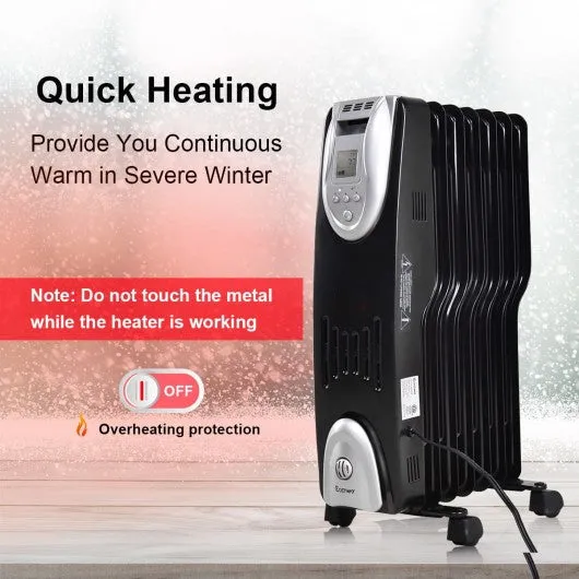 1500 W Electric Oil Filled Safe Digital Radiator Heater