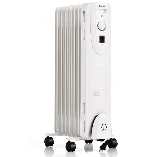 1500W Oil Filled Radiator Heater with Dual Safe Protections