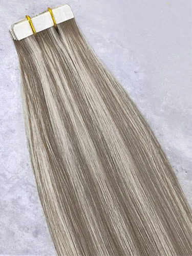 #18A/60A Osaka Highlighted｜Luxury Russian Remy Human Hair, Double Drawn, Tape Extensions