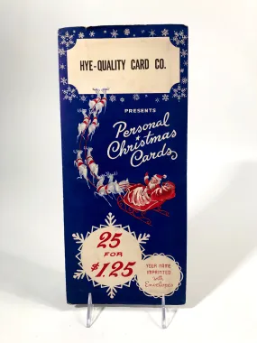 1950's Personal CHRISTMAS CARDS Sample Book, Ten Designs || Hye-Quality Card Co.