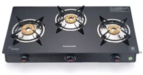 3 Burner Elite - Glass Top Gas Stove - SOWBAGHYA