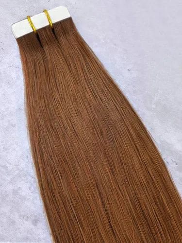 #33 Auburn｜Luxury, Russian-Mongolian, Tape Extensions