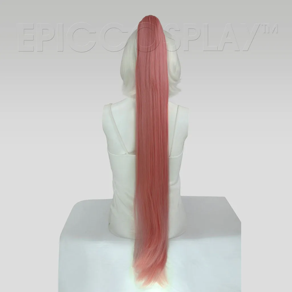 35" Princess Dark Pink Mix Straight Ponytail Clipon