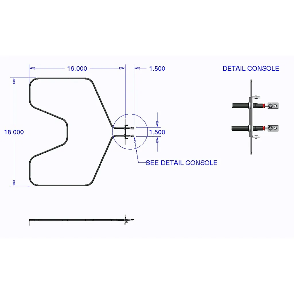 7502 Bake Element GE RCA and Hotpoint 2585W 250V