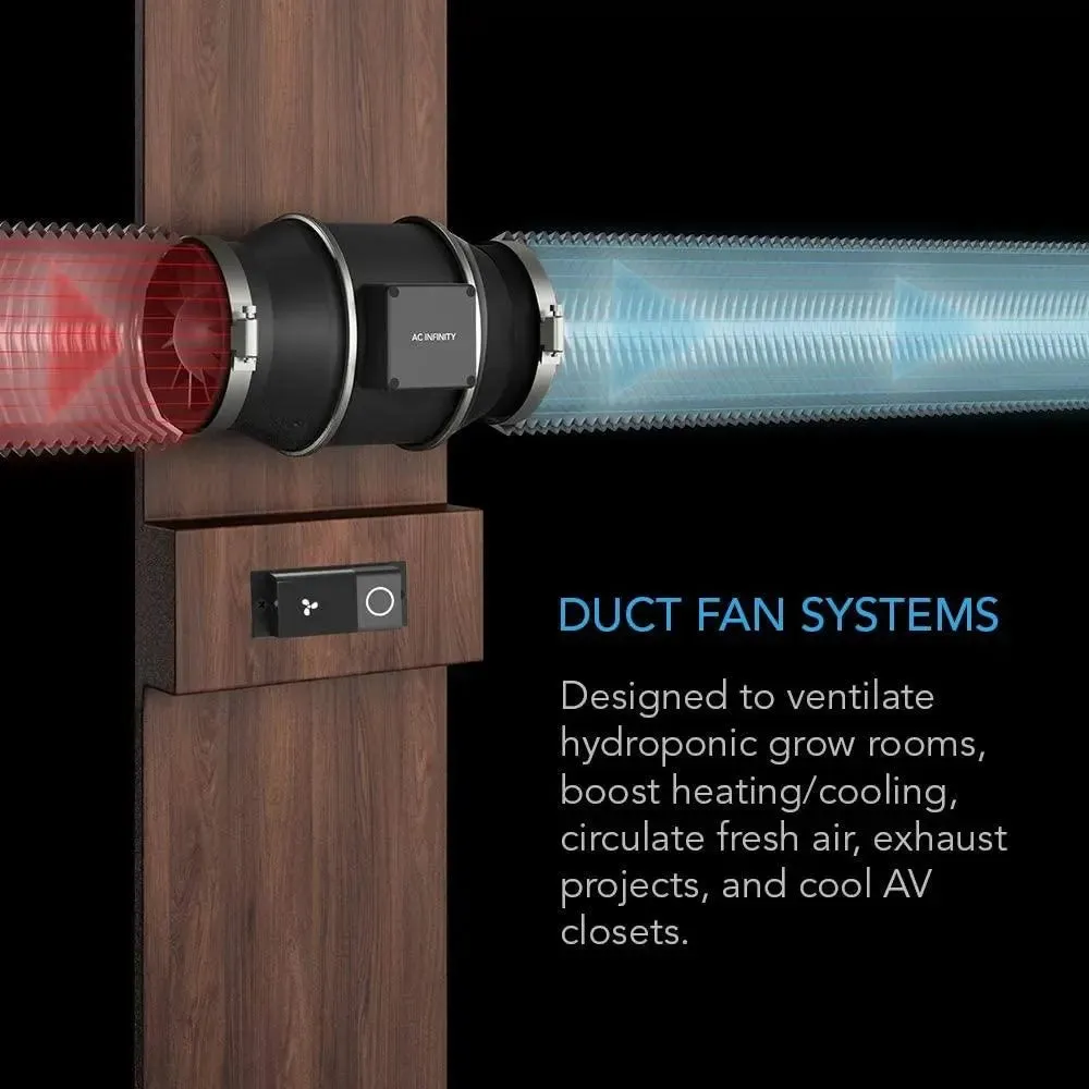 AC Infinity CLOUDLINE S8 Inline Duct Fan System with Speed Controller, 8"