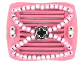 African Butterfly LadyBug Hair Comb - Pink Raspberry 10