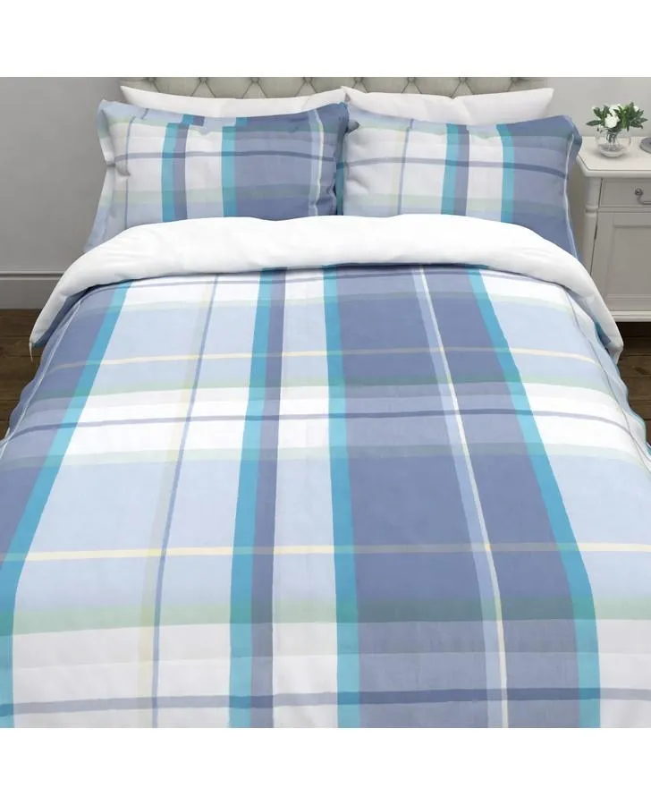 Aldridge Check Bluebell Blue Duvet Cover