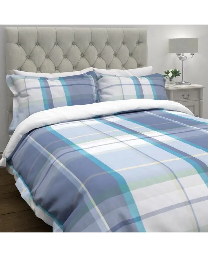 Aldridge Check Bluebell Blue Duvet Cover