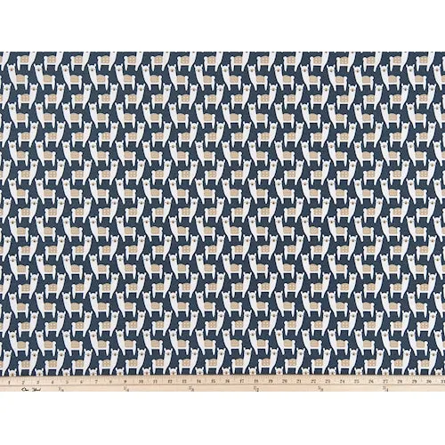 Alpaca Farm Spruce Blue Fabric