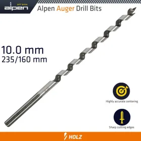 ALPEN WOOD AUGER DRILL BIT 10 X 235MM ALP21610