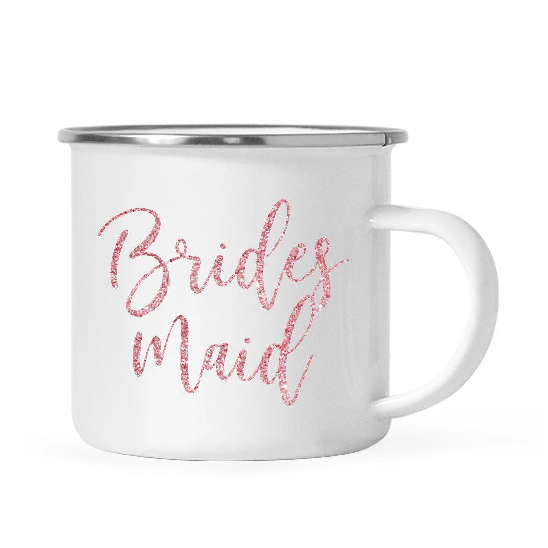 Andaz Press 11oz Faux Pink Glitter Wedding Campfire Coffee Mug