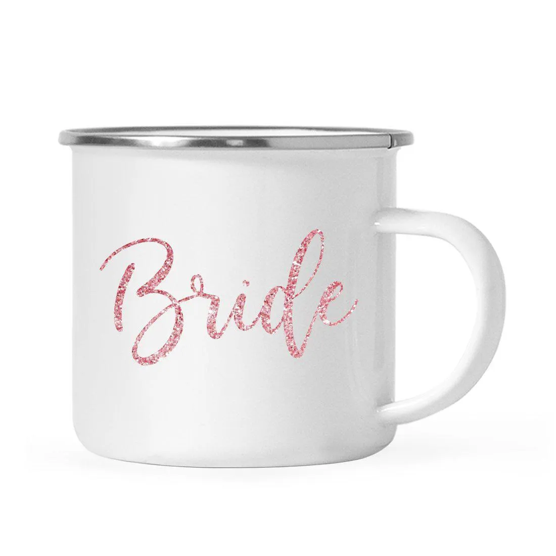 Andaz Press 11oz Faux Pink Glitter Wedding Campfire Coffee Mug