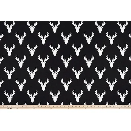 Antlers Black Fabric