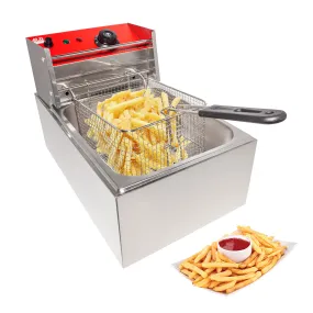 AR-HEF81 Deep Fryer | 1-Basket Electric Fryer for Commercial Use | Stainless Steel | 6 L Capacity