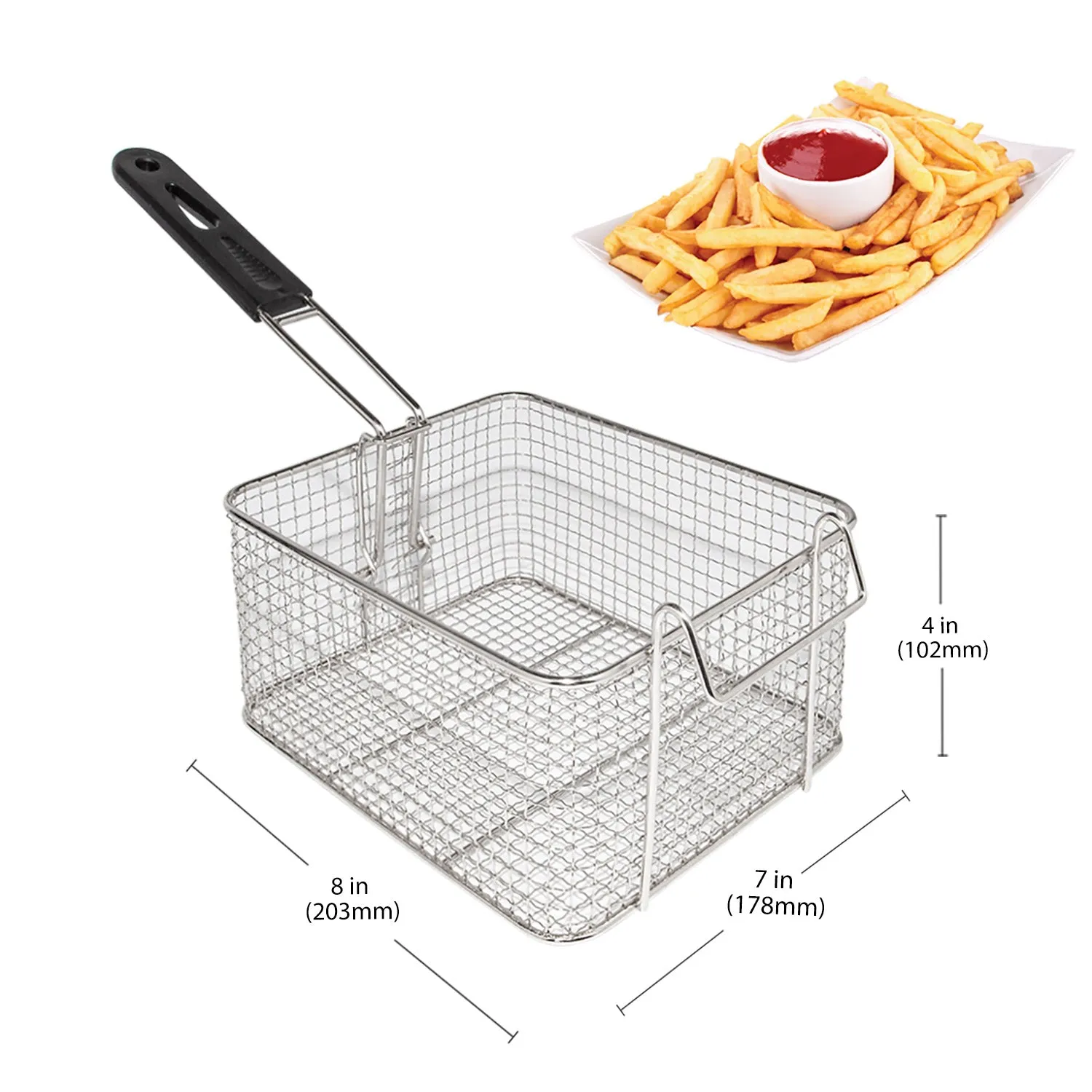 AR-HEF81 Deep Fryer | 1-Basket Electric Fryer for Commercial Use | Stainless Steel | 6 L Capacity