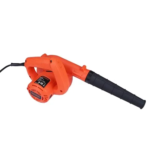 BLACK DECKER BDB530 530W Single Speed Air Blower with Dual Modes of Blowing & Suction and Attached Dust Bag for Dirt Collection for Home & DIY Use, 1 Year Warranty, ORANGE & BLACK