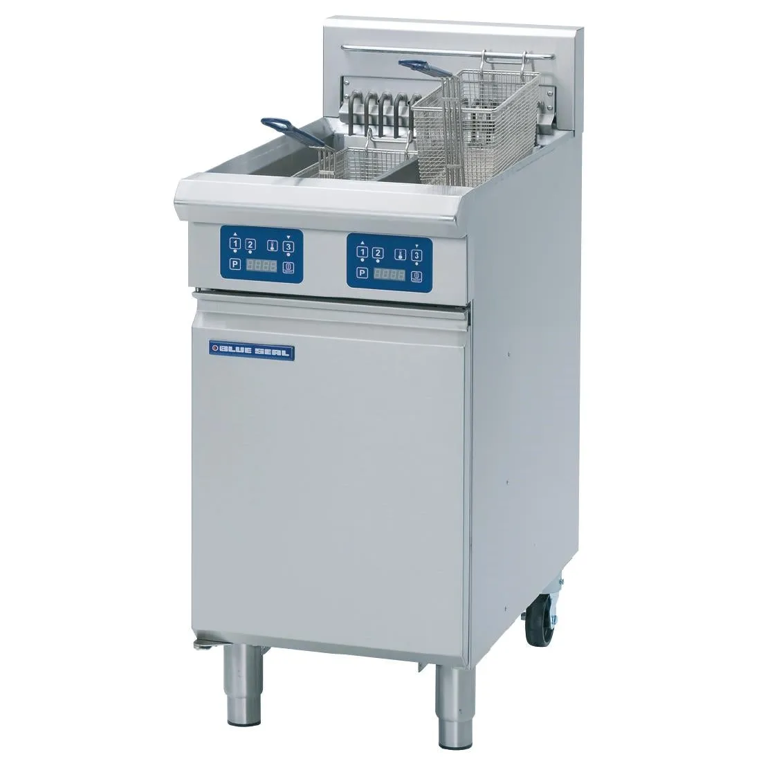 Blue Seal Twin Tank Twin Basket Free Standing Electric Fryer E44E - GK586