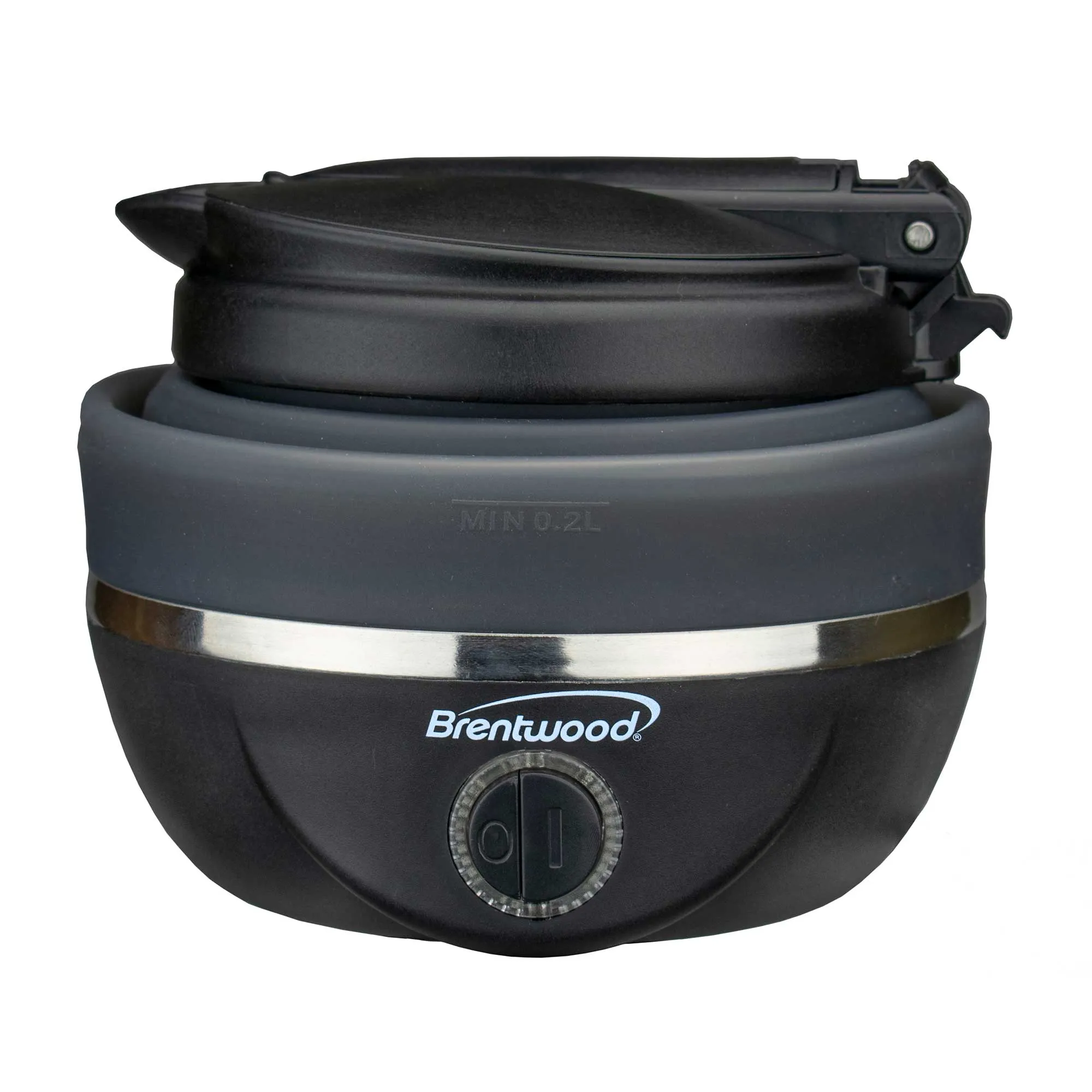 Brentwood KT-1508BK Dual Voltage 120/220v 0.8L Collapsible Travel Kettle, Black