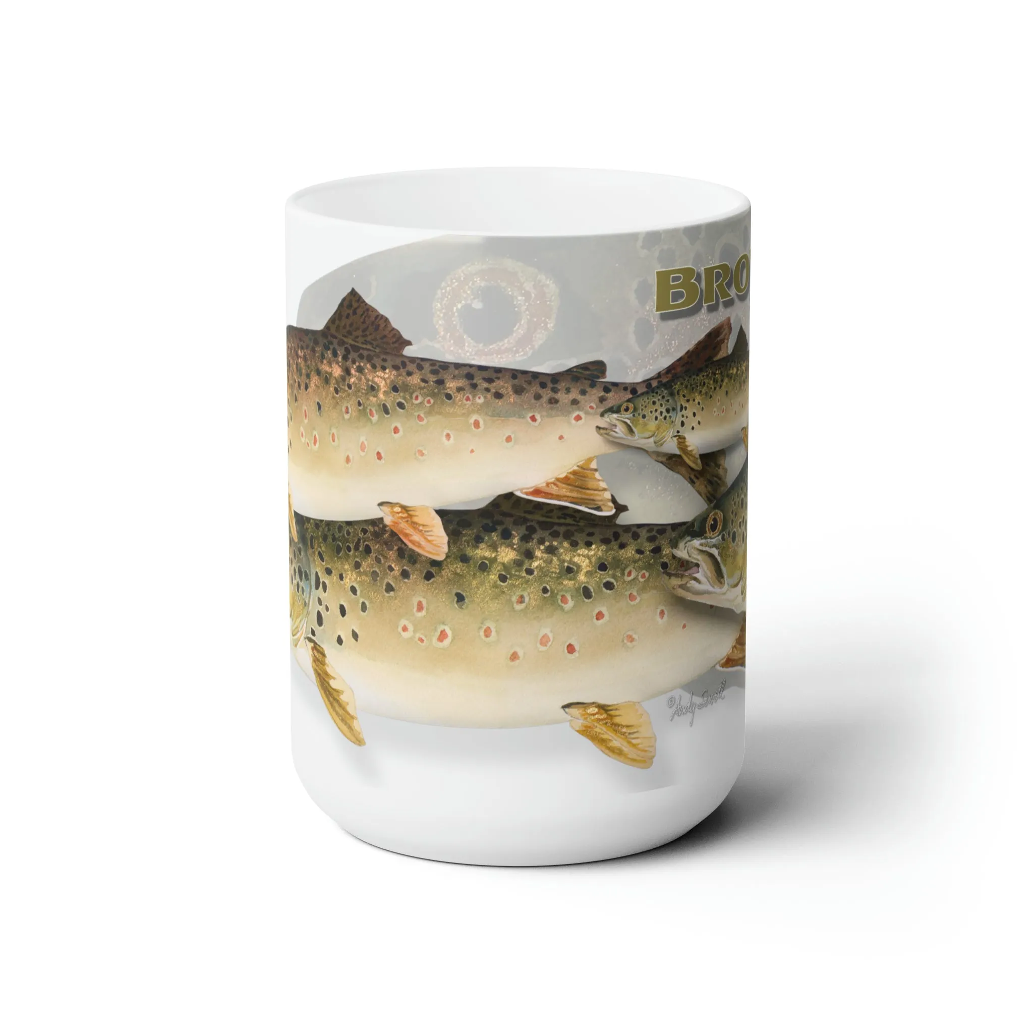 Brown Trout Mug, Fisherman Mug, Trout Fishing Mug, Fish Coffee Mug, Fishing Gifts For Dad, Fishing Mug For Men