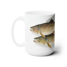 Brown Trout Mug, Fisherman Mug, Trout Fishing Mug, Fish Coffee Mug, Fishing Gifts For Dad, Fishing Mug For Men