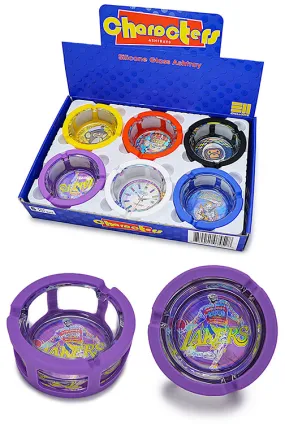 Characters Glass Ashtray w/ Silicone Sleeve (Box of 6)