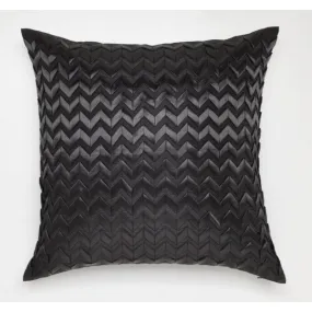 Chevron Black European Pillowcase by Logan and Mason