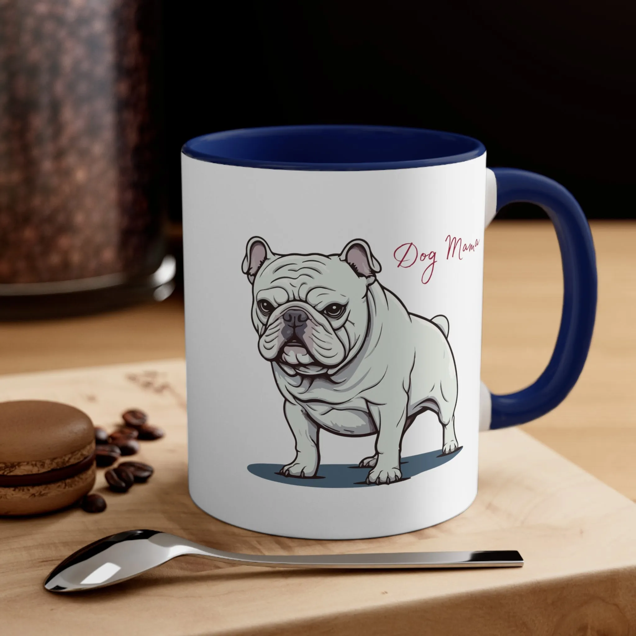 Choose this Custom Bull Dog Coffee Mug, 11oz with Multi Colors for a Dog Lover, Gift for Her, Dog Lover, Pet Owner