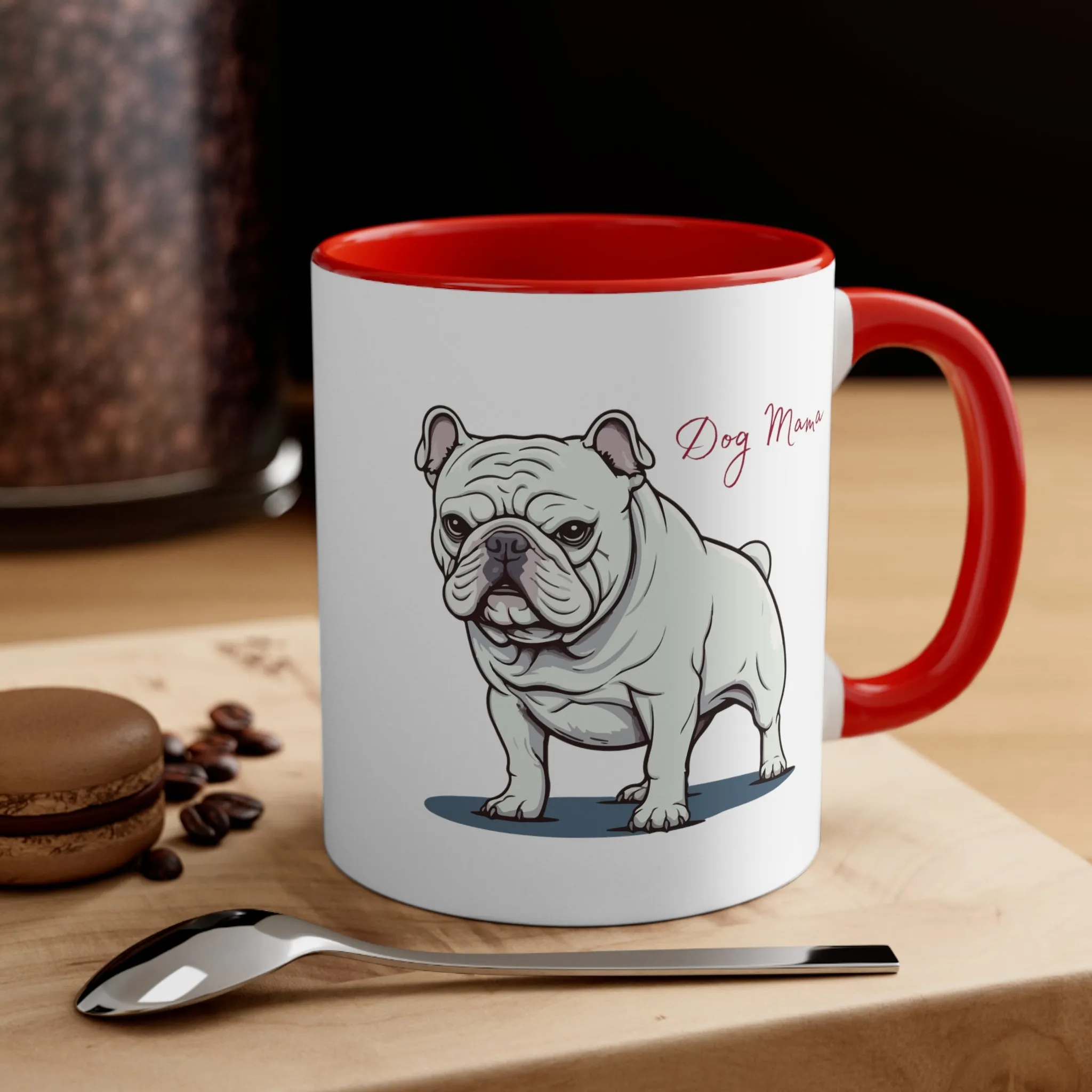 Choose this Custom Bull Dog Coffee Mug, 11oz with Multi Colors for a Dog Lover, Gift for Her, Dog Lover, Pet Owner