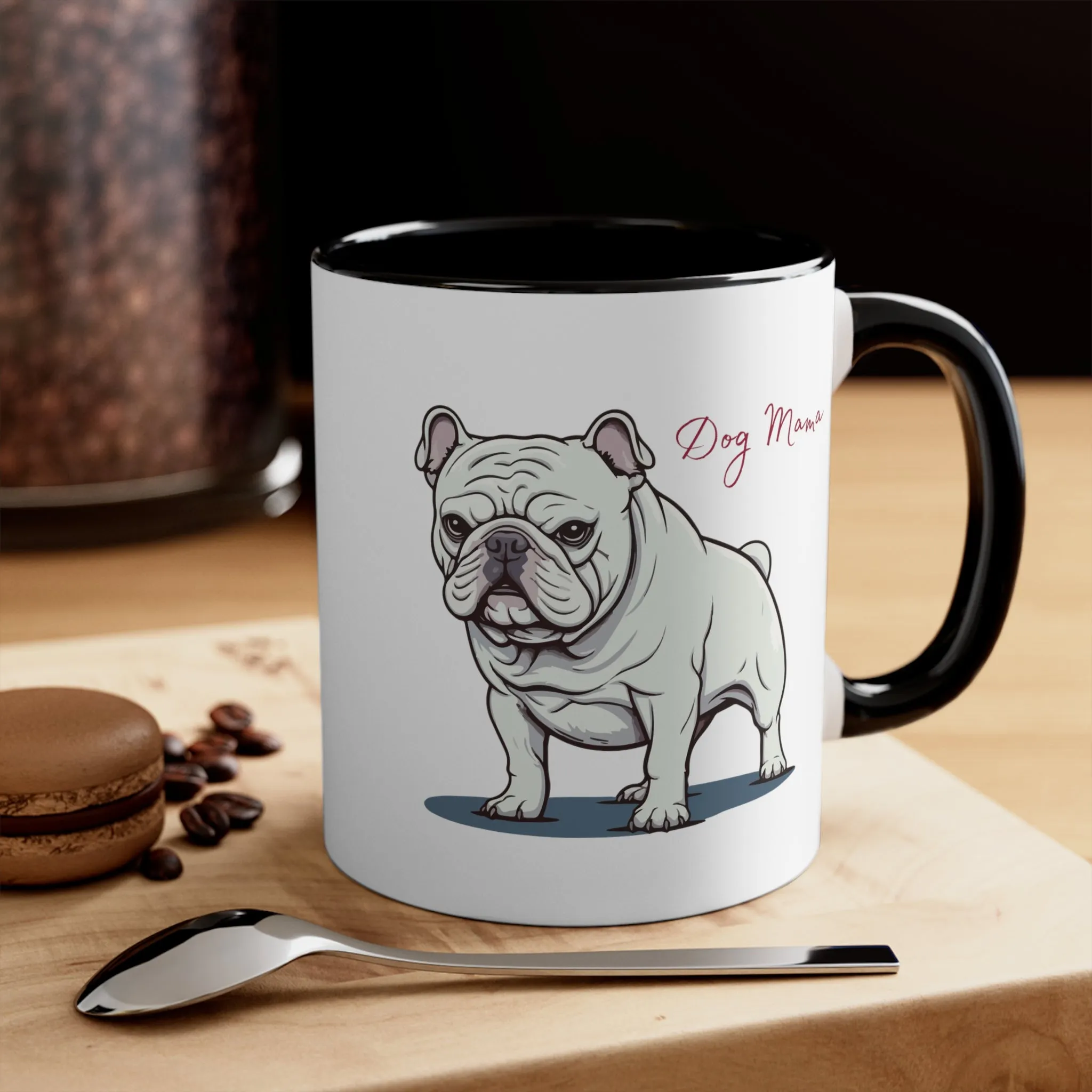 Choose this Custom Bull Dog Coffee Mug, 11oz with Multi Colors for a Dog Lover, Gift for Her, Dog Lover, Pet Owner