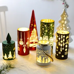 Christmas Luminous Glass Desktop Decoration