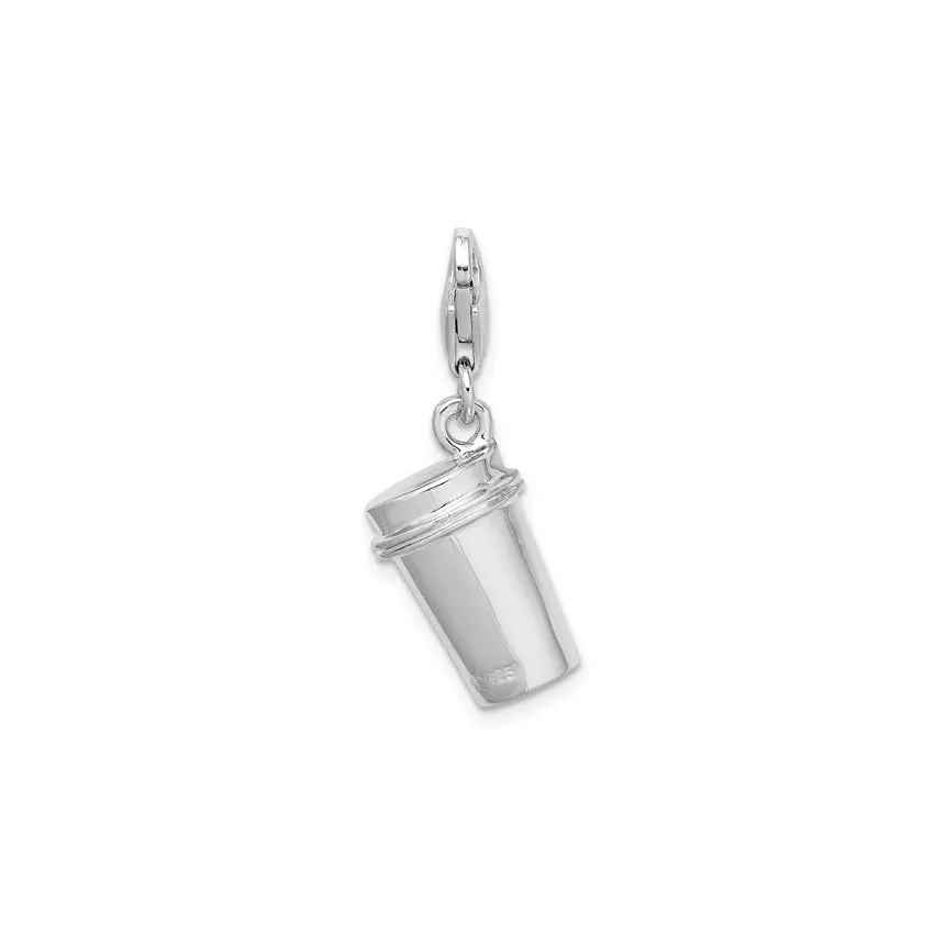 Coffee Cup Charm (Silver)