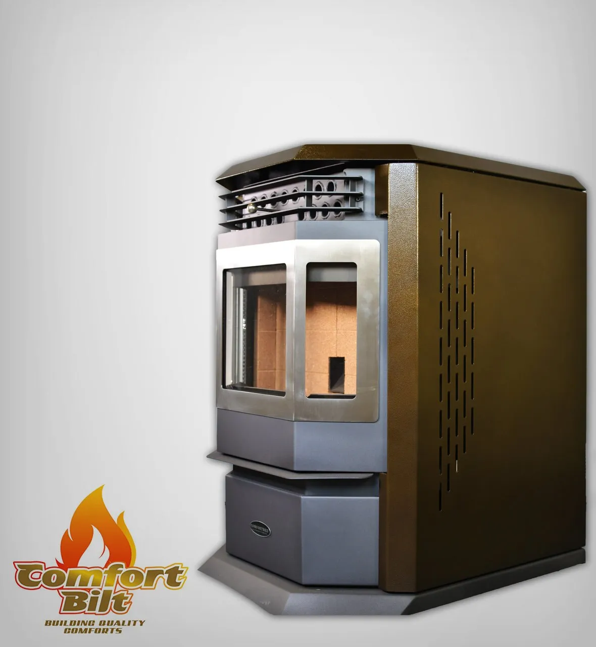 ComfortBilt HP22-SS Pellet Stove Brown Stainless Steel