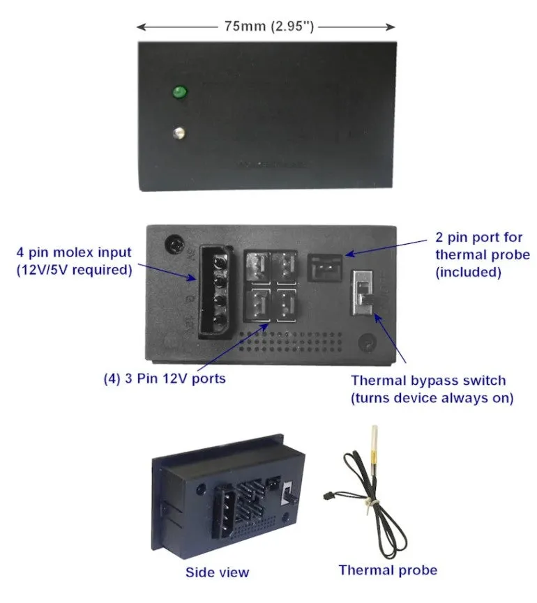 Coolerguys Dual 120mm Fan Cooling Kit with Thermal Controller