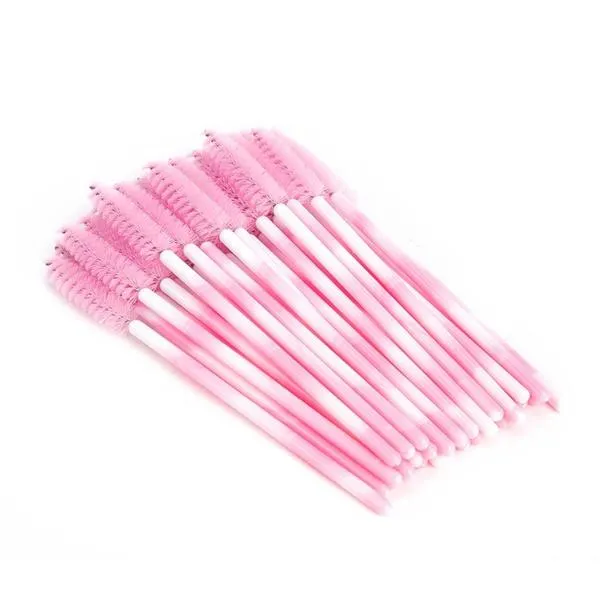 Cotton Candy Mascara Wands/Spoolies - Pink 50pcs