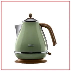 DeLonghi KBOV2001.GR 1.7L Icona Vintage Olive Green Kettle