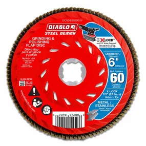 Diablo DCX060060X01F 6" 60-Grit Flap Disc for X-Lock and All Grinders