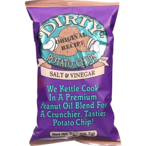 Dirty Chips Potato Chips - Salt And Vinegar - 2 Oz - Case Of 25