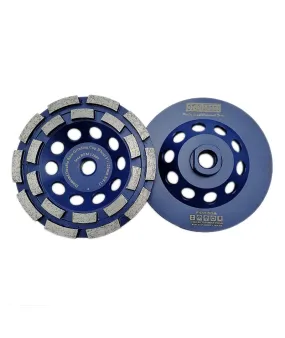 DT-DIATOOL Diamond Double Row Cup Grinding Wheel with 5/8-11 Thread Wet or Dry Grinding for Concrete Abrasive Material Size 4''/4.5''/5''/7''