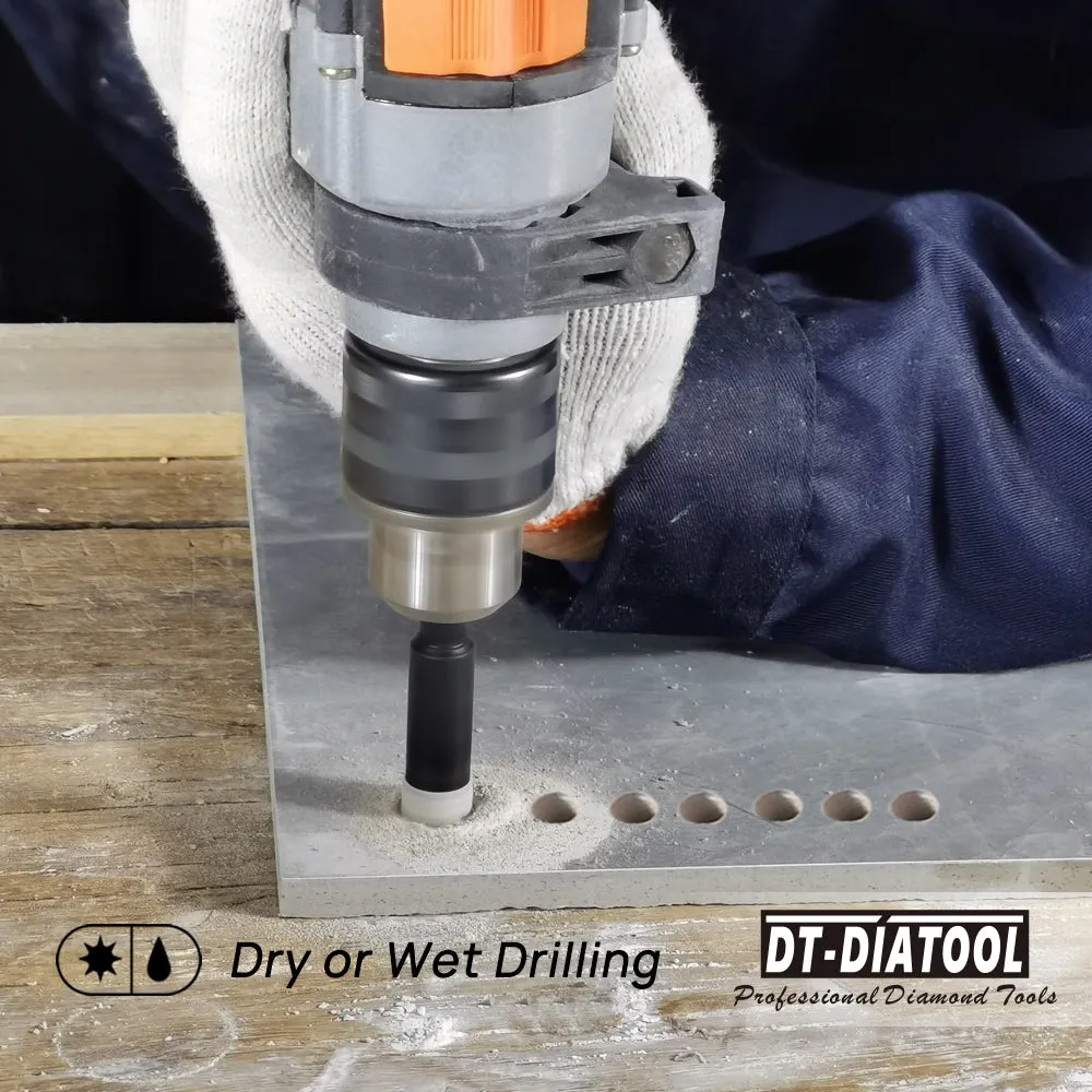 DT-DIATOOL  Quick-fit Shank Dry Drilling Core Bits Hole Saw for Drilling Granite & Marble or Stone 2pcs Dia 6/8/10/12/14MM