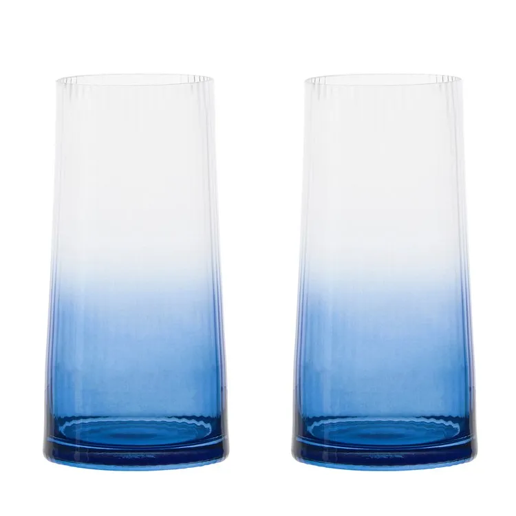 Empire Blue Double Old Fashioned Tumblers Set of 2