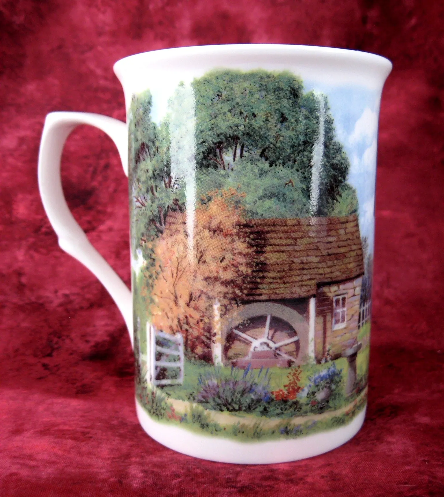 English Bone China Mug Adderley Water Wheel Cottage And Garden