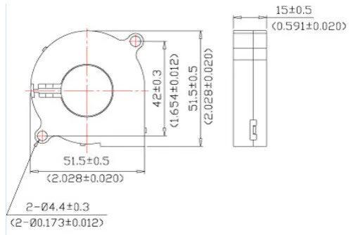 Evercool 50x50x15mm High Speed Blower Fan EC5015HH12EA-B