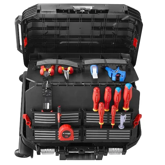 Facom BV.R30CM2PB 15pce Mobile Electricians VDE Tool Kit in BV.R30 Rolling Tool Case