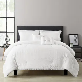 Farmhouse Seersucker 5 Piece Comforter Set