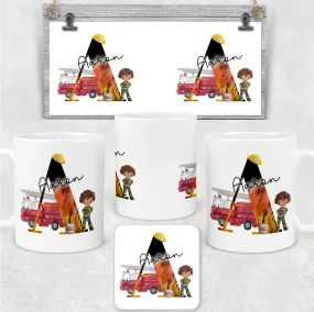 Firefighter Alphabet Mug & Coaster