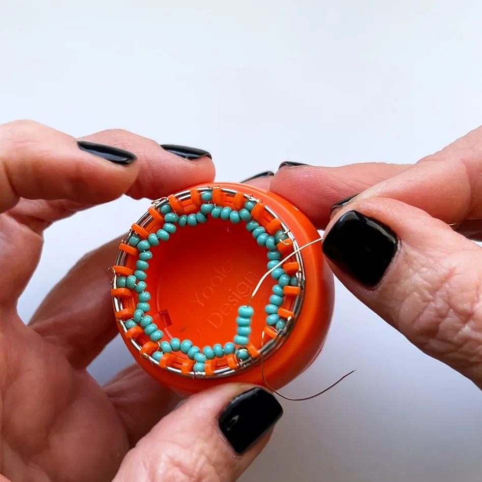 Fun and quick drop earrings VIDEO instructions using the YoolaKnitter