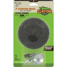 Gator 9485 Sanding Wheel, 4 in Dia, 60 Grit, Extra Coarse, Silicone Carbide Abrasive :PK  2: QUANTITY: 1