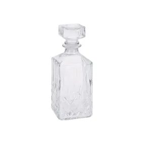 Glass Decanter 900ml Square Carafe with Lid